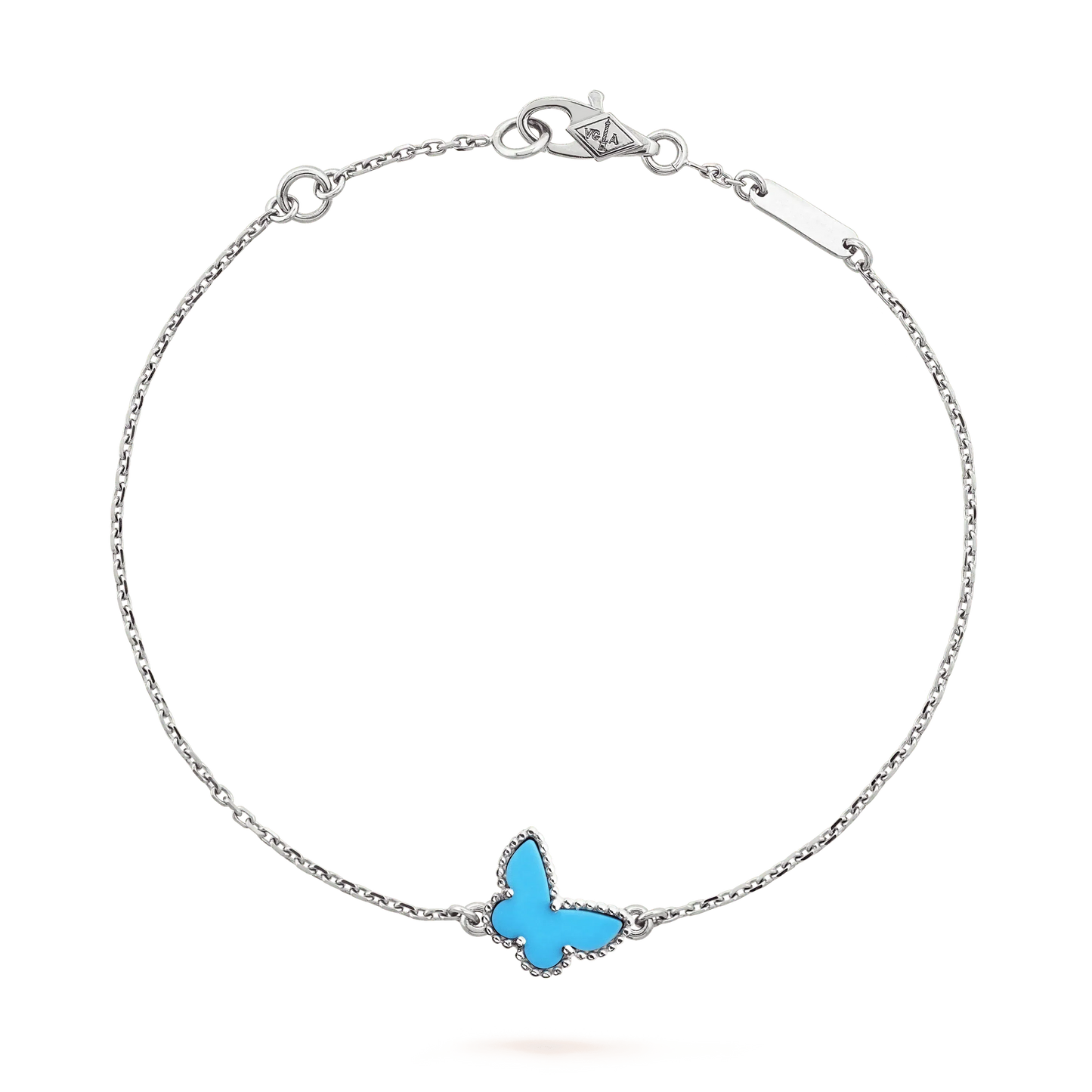 [RAFFINE]BUTTERFLY TURQUOISE BUTTERFLY BRACELET SILVER