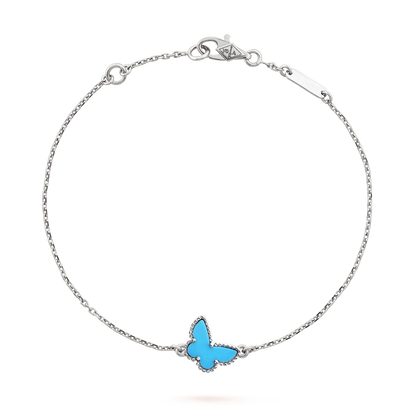 [RAFFINE]BUTTERFLY TURQUOISE BUTTERFLY BRACELET SILVER