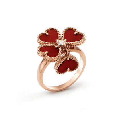 [RAFFINE]SWEET CLOVER CARNELIAN RING