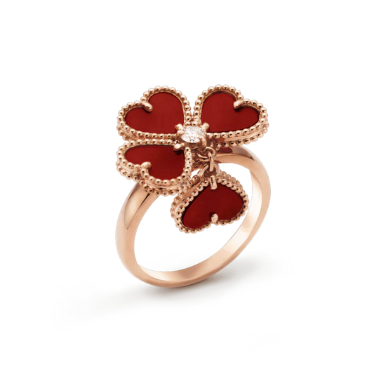 [RAFFINE]SWEET CLOVER CARNELIAN RING