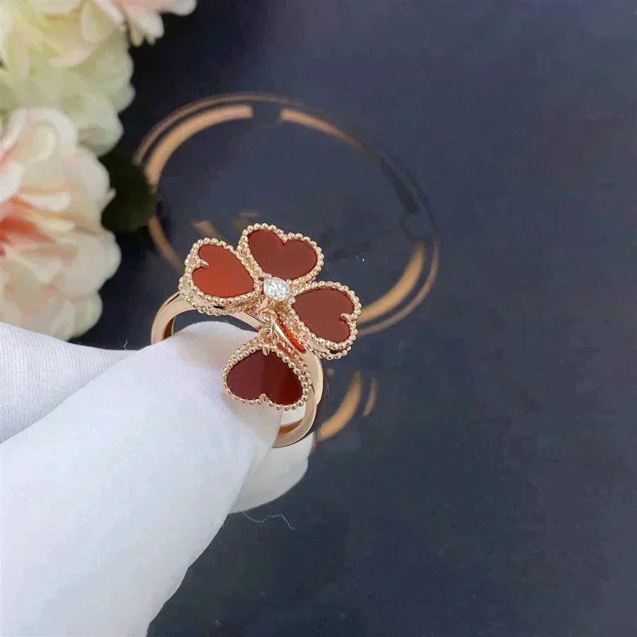 [RAFFINE]SWEET CLOVER CARNELIAN RING