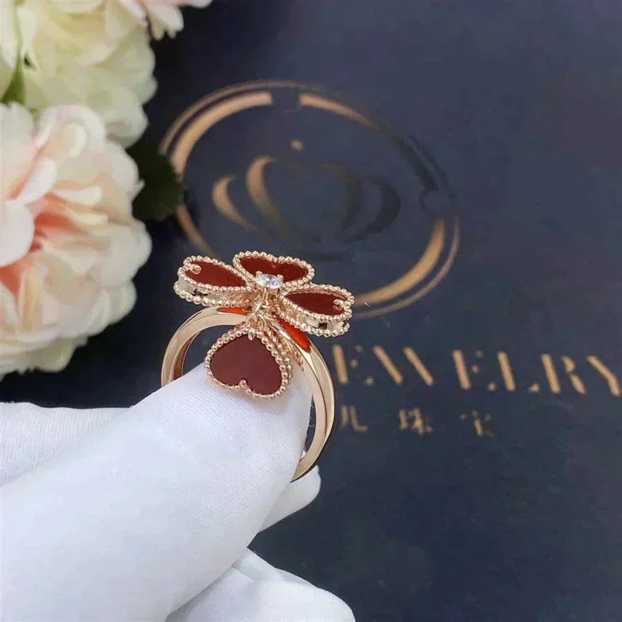 [RAFFINE]SWEET CLOVER CARNELIAN RING