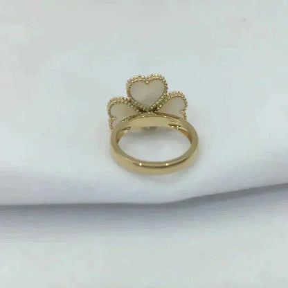 [RAFFINE]SWEET CLOVER WHITE MOP RING