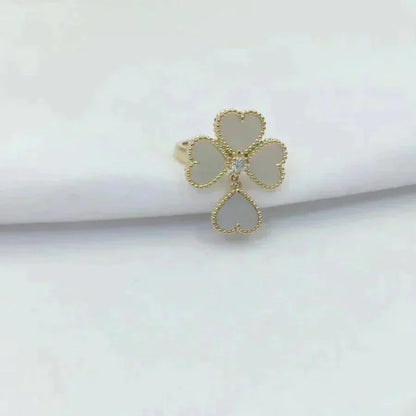 [RAFFINE]SWEET CLOVER WHITE MOP RING