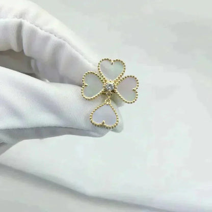 [RAFFINE]SWEET CLOVER WHITE MOP RING