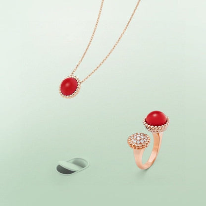 [RAFFINE]PERLEE COULEURS DIAMOND ROSE GOLD BETWEEN THE FINGER RING