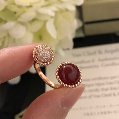 [RAFFINE]PERLEE COULEURS DIAMOND ROSE GOLD BETWEEN THE FINGER RING