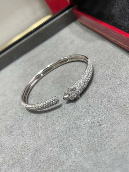 [RAFFINE]PANTHERE FULL DIAMOND OPEN BRACELET