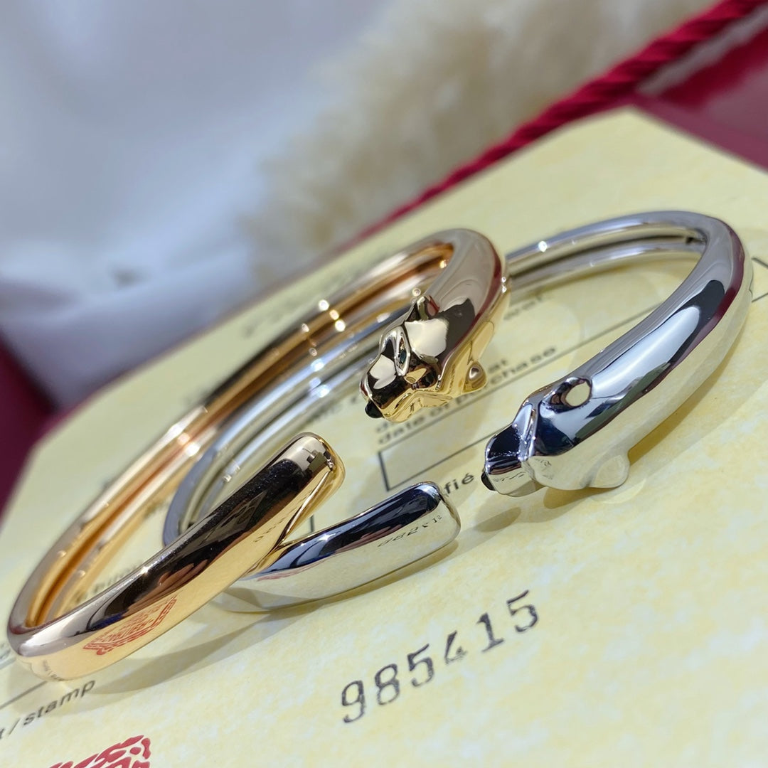 [RAFFINE]PANTHERE SILVER OPEN BRACELET