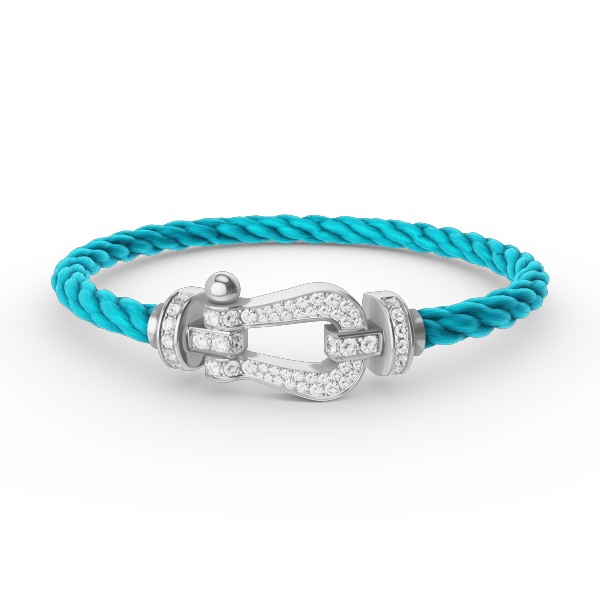 [RAFFINE]FORCE LARGE HORSESHOE FULL DIAMOND BRACELET SILVER