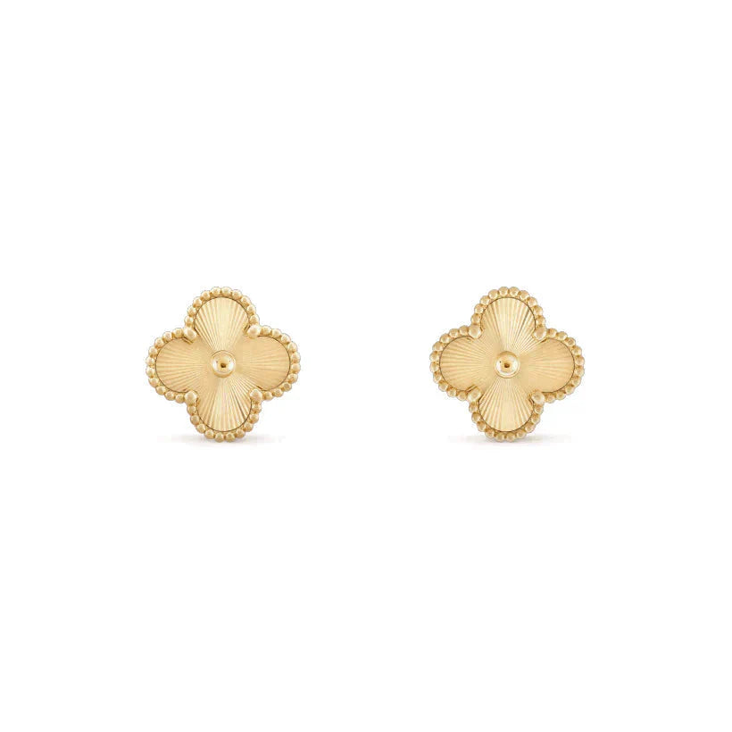 [RAFFINE]CLOVER MEDIUM 1 MOTIFS LASER EARRINGS