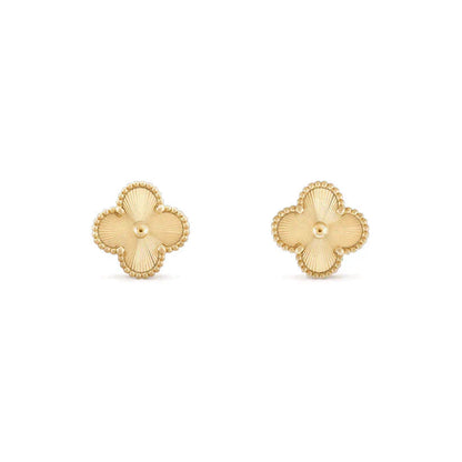 [RAFFINE]CLOVER MEDIUM 1 MOTIFS LASER EARRINGS