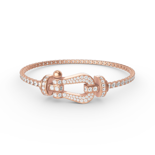 [RAFFINE]FORCE  LARGE HORSESHOE FULL DIAMOND TENNIS BRACELET