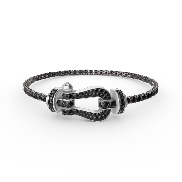 [RAFFINE]FORCE  LARGE HORSESHOE FULL DIAMOND TENNIS BRACELET