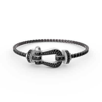 [RAFFINE]FORCE  LARGE HORSESHOE FULL DIAMOND TENNIS BRACELET